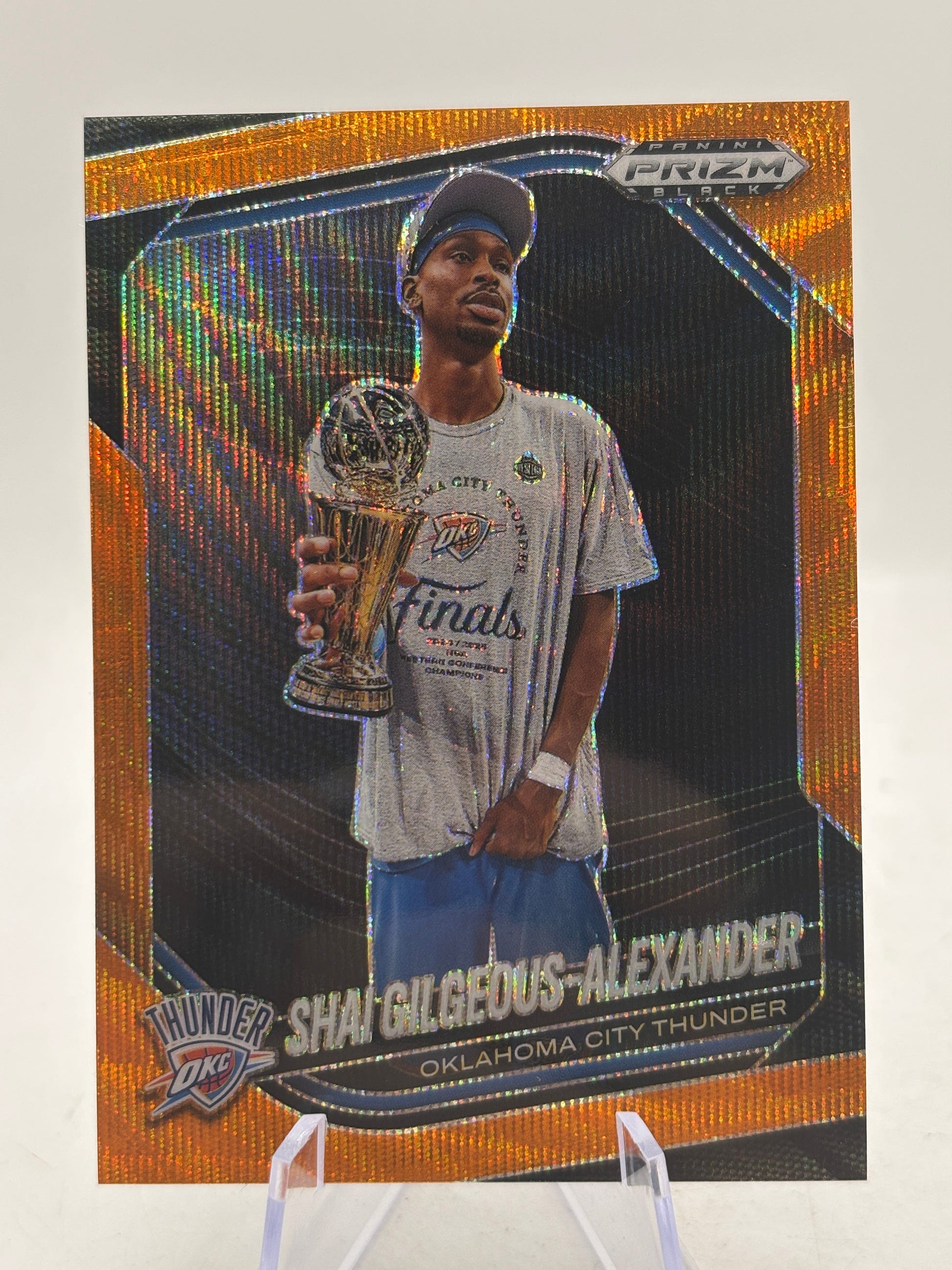 Shai Gilgeous-Alexander 2024-25 Panini Prizm Black #164 Orange Wave #12/60 FRENLY BRICKS - Open 7 Days image 1