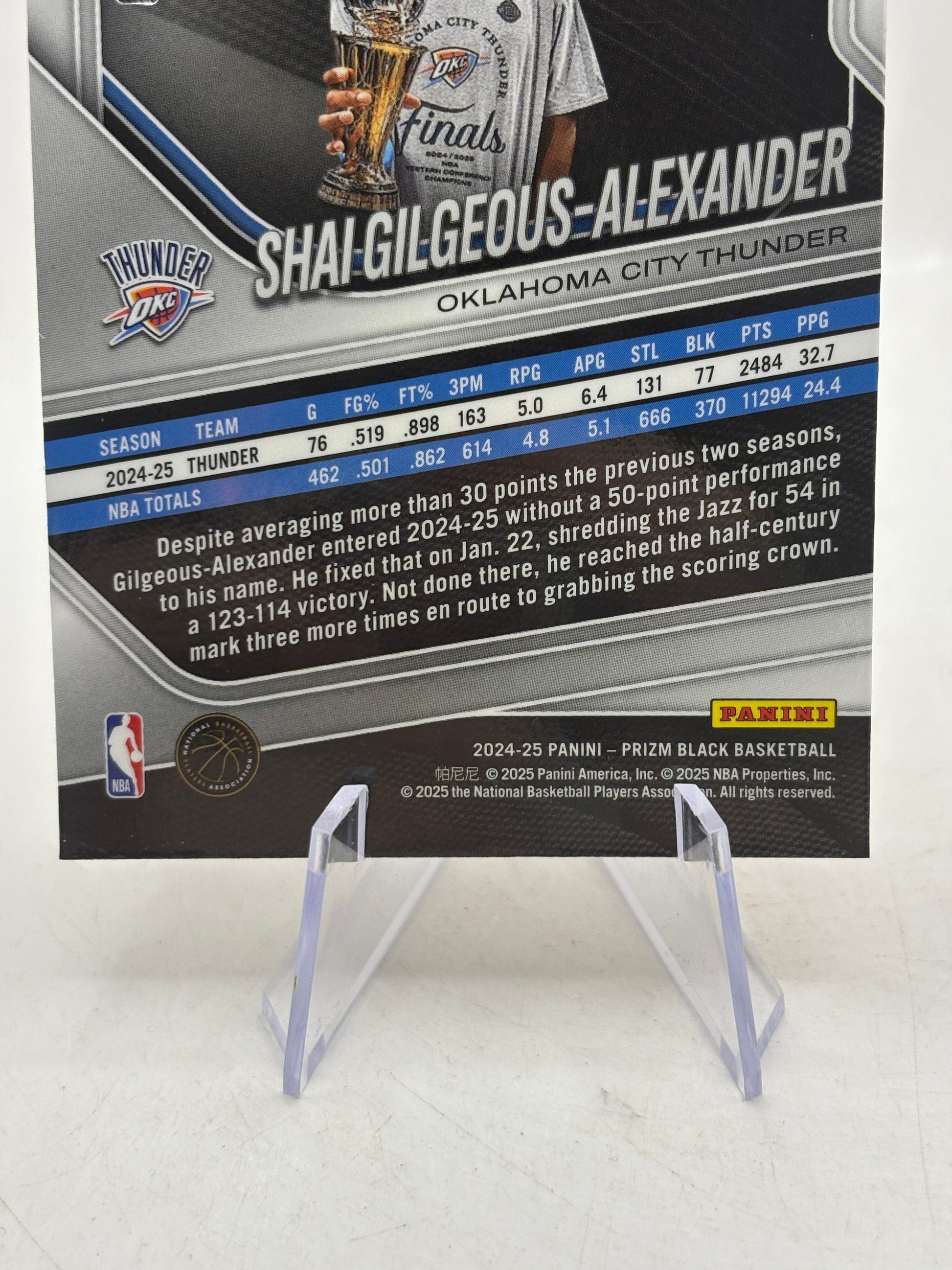Shai Gilgeous-Alexander 2024-25 Panini Prizm Black #164 Orange Wave #12/60 FRENLY BRICKS - Open 7 Days image 4