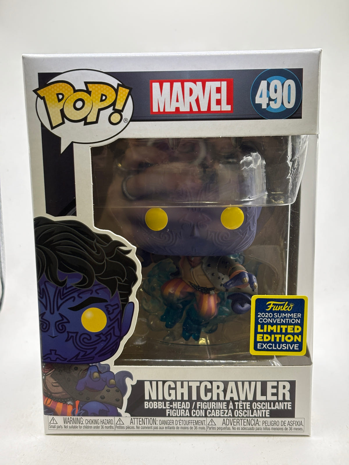 Funko POP! Marvel #490 Nightcrawler 2020 Summer Bobble Head image 1