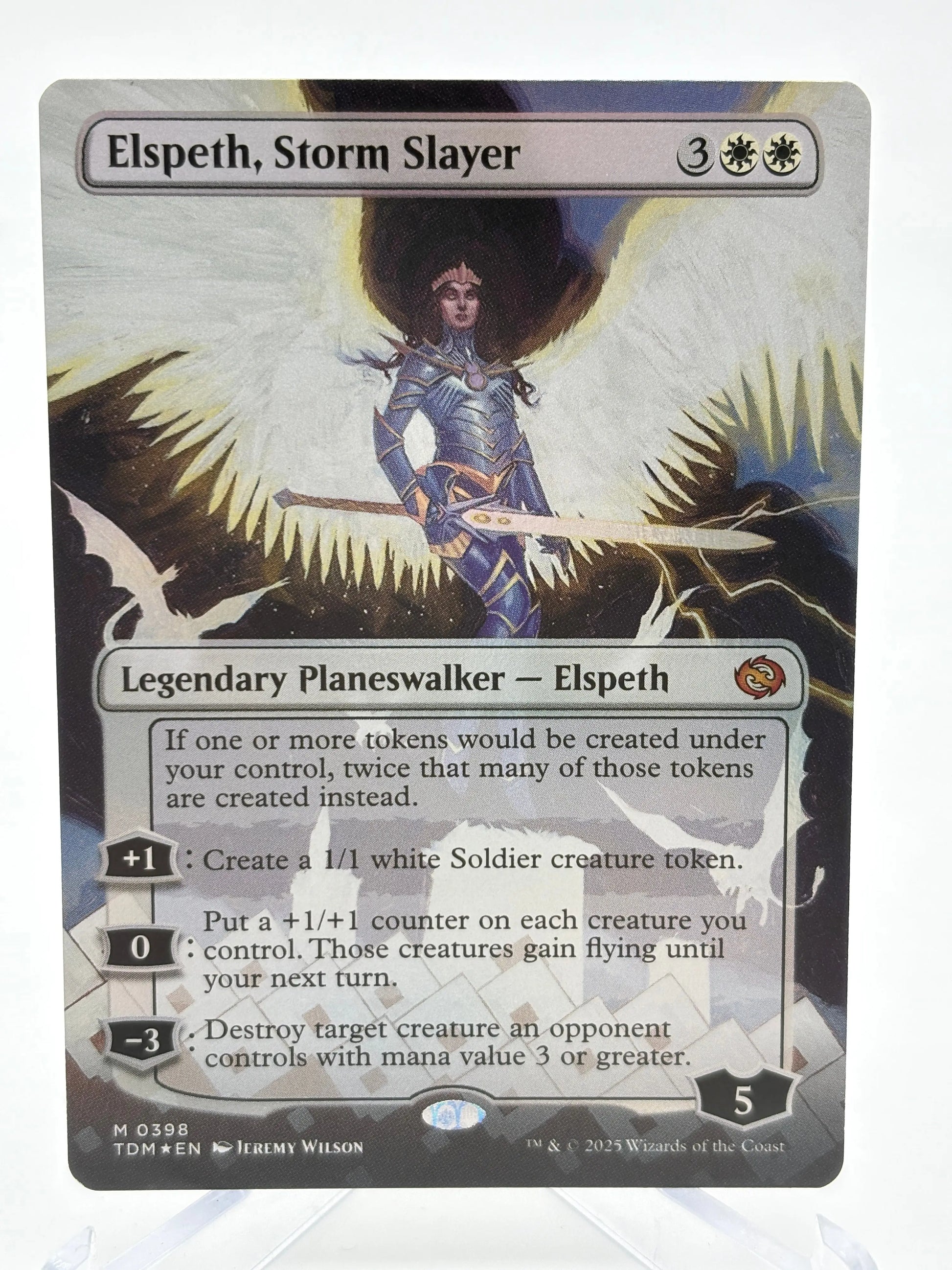 Magic The Gathering - Elspeth, Storm Slayer M #0398 TDM Tarkir Dragonstorm NM FRENLY BRICKS - Open 7 Days