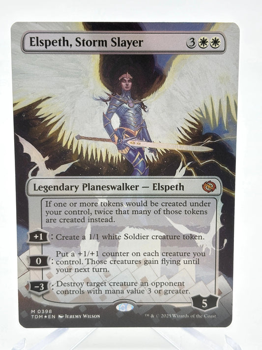 Magic The Gathering - Elspeth, Storm Slayer M #0398 TDM Tarkir Dragonstorm NM FRENLY BRICKS - Open 7 Days