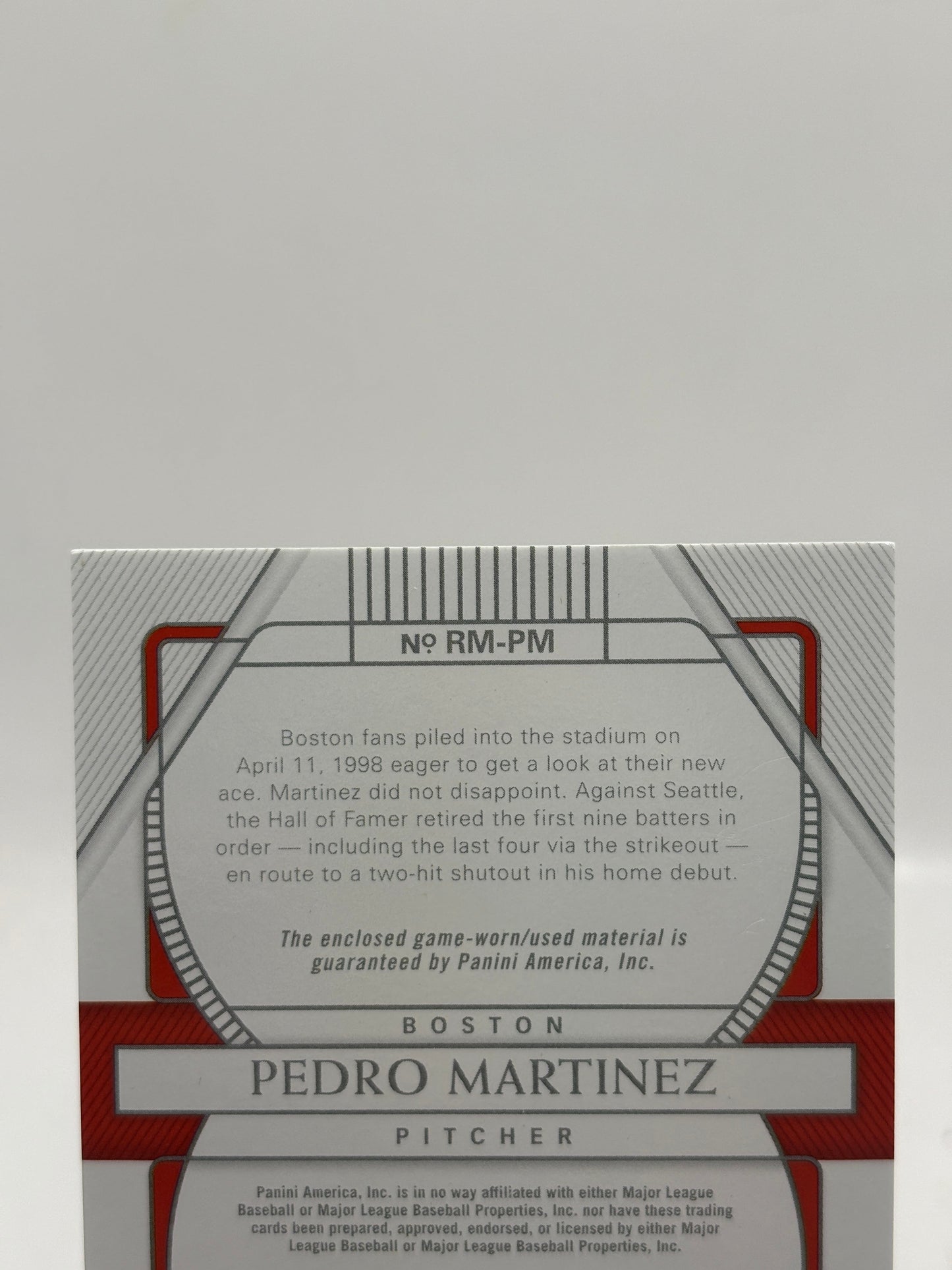 2021 Panini National Treasures Pedro Martinez Retro Materials /10 FRENLY BRICKS - Open 7 Days