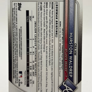 2025 Bowman - Chrome Autographs Hurston Waldrep /50 CRA-HW RC FRENLY BRICKS - Open 7 Days