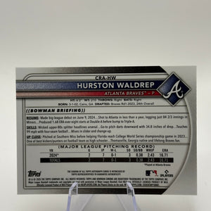 2025 Bowman - Chrome Autographs Hurston Waldrep /50 CRA-HW RC FRENLY BRICKS - Open 7 Days