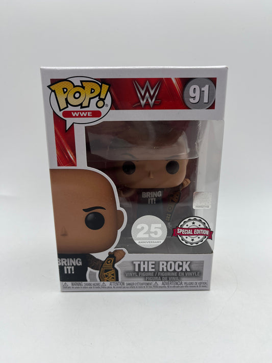 Funko POP WWE The Rock 91 WWE 25th Anniversary Special Edition +combinedshipping FRENLY BRICKS - Open 7 Days