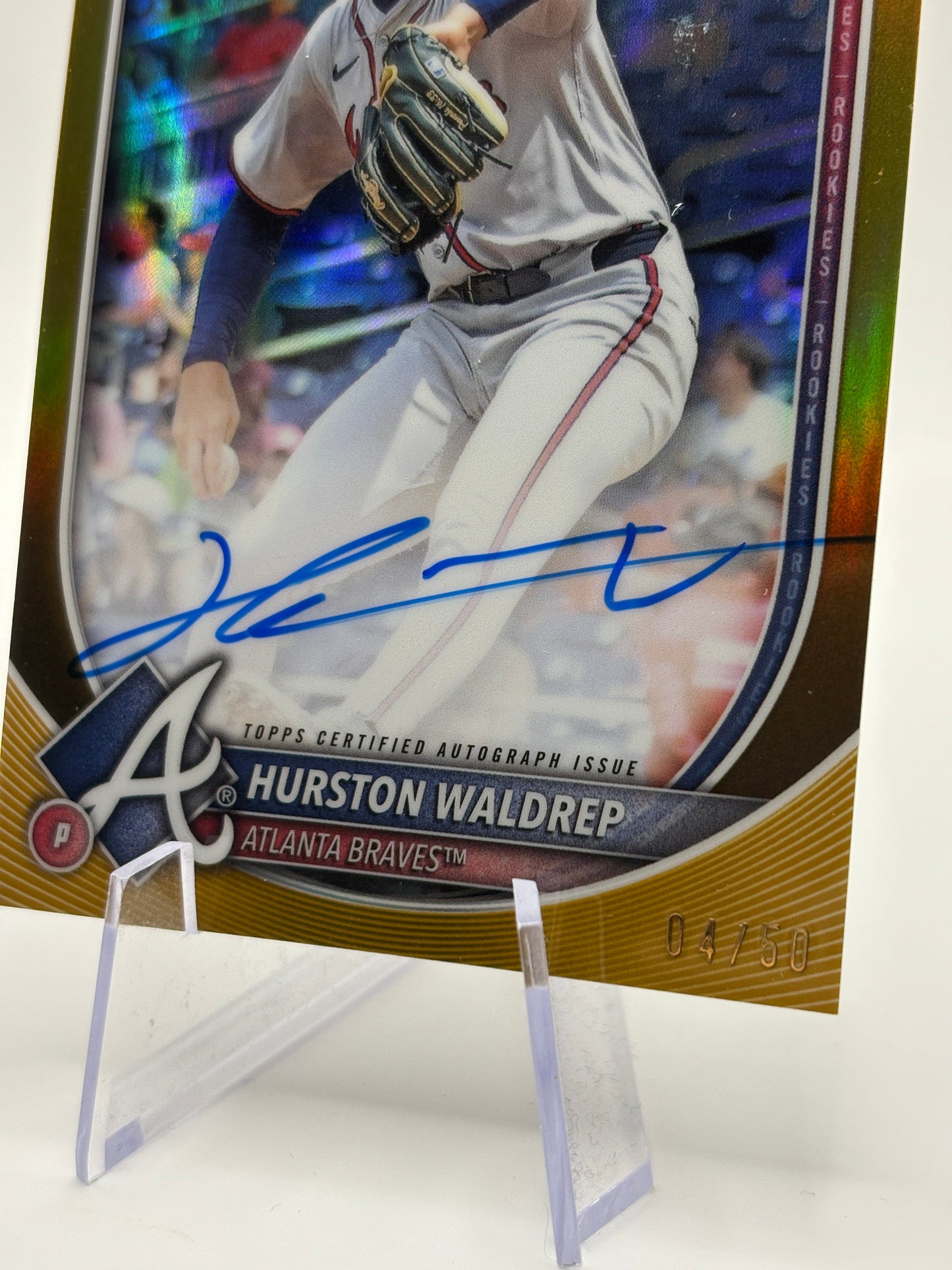 2025 Bowman - Chrome Autographs Hurston Waldrep /50 CRA-HW RC FRENLY BRICKS - Open 7 Days
