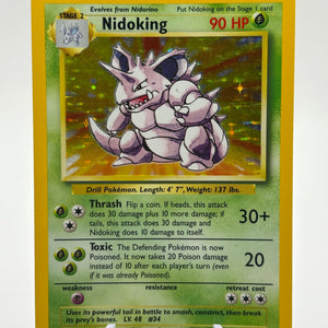 Pokemon TCG WOTC Base Set - Nidoking 11/102 Rare Holo MP FRENLY BRICKS - Open 7 Days
