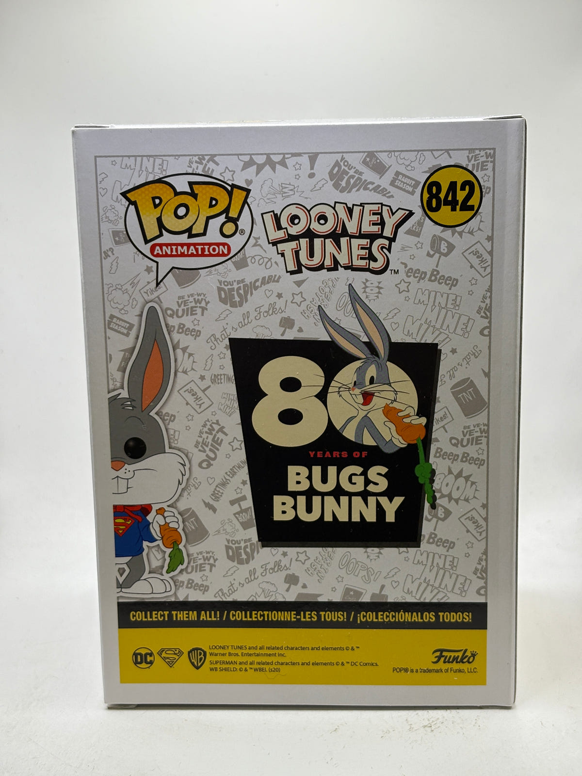 Funko POP! Animation DC Looney Tunes #842 Bugs Bunny as Superman Vinyl Figure image 3