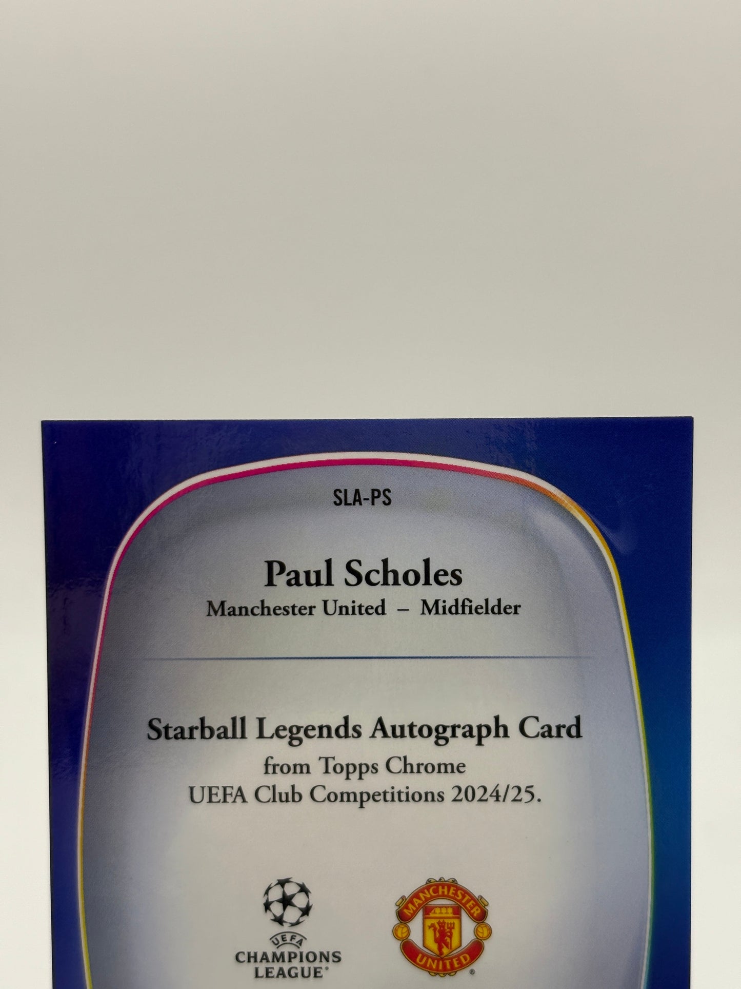 Topps Chrome 2024-25 UEFA Club - Paul Scholes Auto SLA-PS /10 Purple FRENLY BRICKS - Open 7 Days