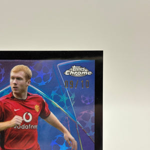 Topps Chrome 2024-25 UEFA Club - Paul Scholes Auto SLA-PS /10 Purple FRENLY BRICKS - Open 7 Days