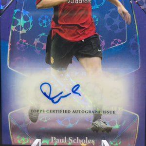 Topps Chrome 2024-25 UEFA Club - Paul Scholes Auto SLA-PS /10 Purple FRENLY BRICKS - Open 7 Days