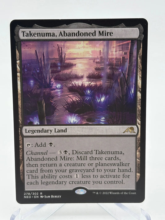 Magic The Gathering - Takenuma, Abandoned Mire R 278/302 NEO Neon Dynasty NM FRENLY BRICKS - Open 7 Days