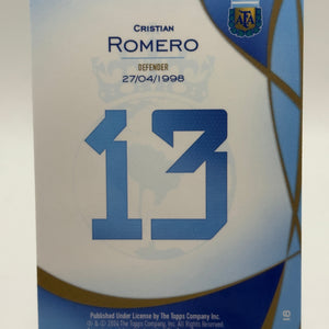 2024 Topps Lineage Argentina #18 Cristian Romero Sky Blue Tango #/50 FRENLY BRICKS - Open 7 Days