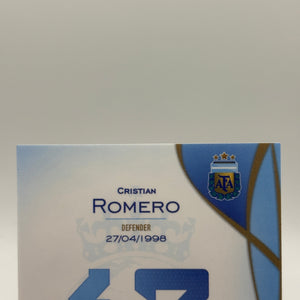 2024 Topps Lineage Argentina #18 Cristian Romero Sky Blue Tango #/50 FRENLY BRICKS - Open 7 Days