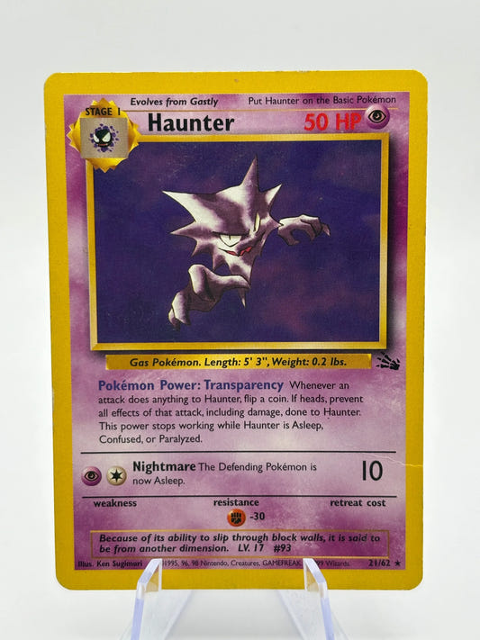 Pokémon TCG WOTC Fossil - Haunter 21/62 Rare Non Holo MP