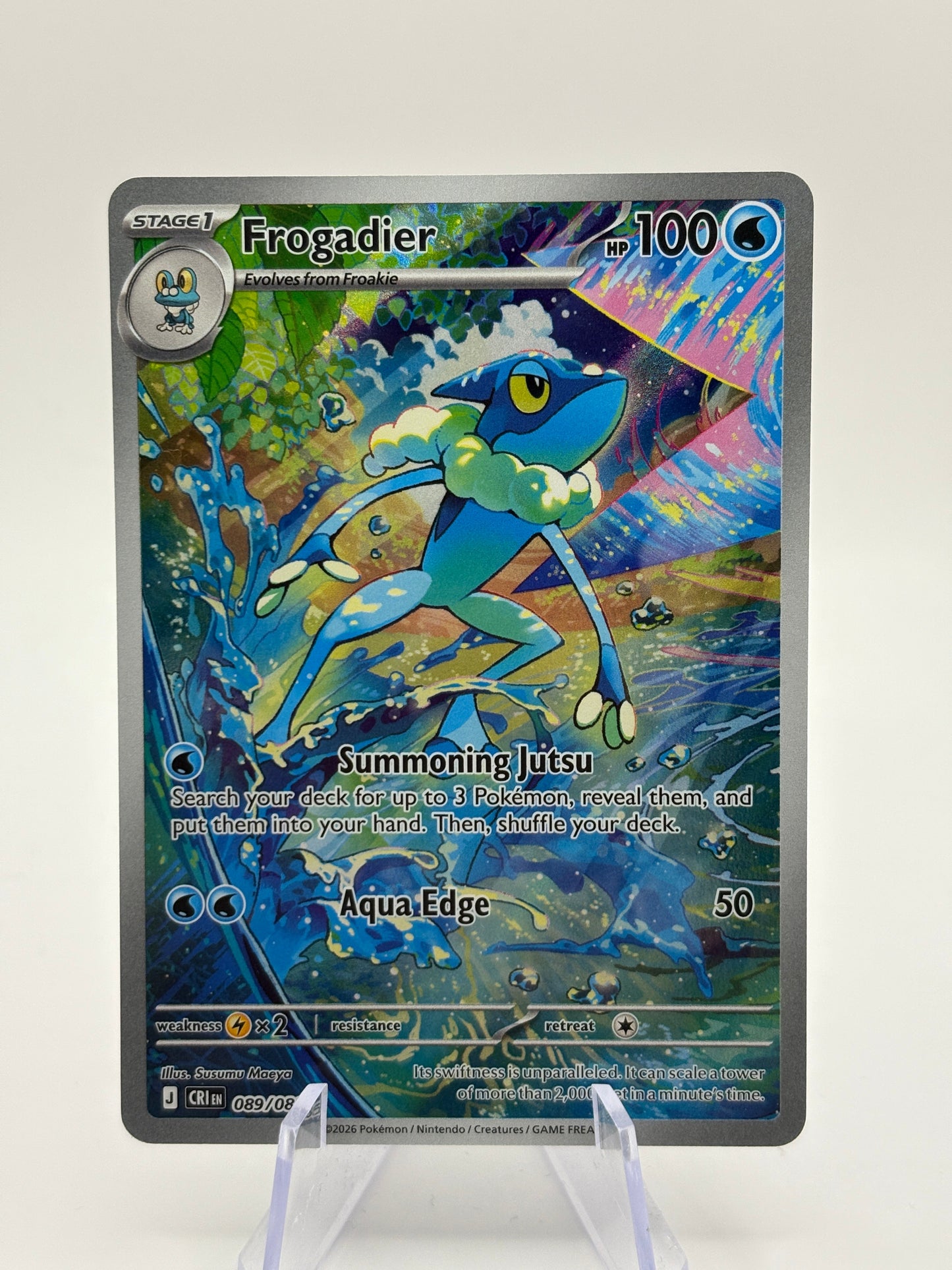 Frogadier And Froakie 89/86 88/86 IR Pokémon TCG Chaos Rising  Illustration Rare FRENLY BRICKS - Open 7 Days