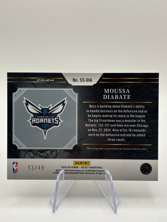 2024-25 Panini Select Moussa Diabate #SS-DIA Green Stars Prizm /49 FRENLY BRICKS - Open 7 Days