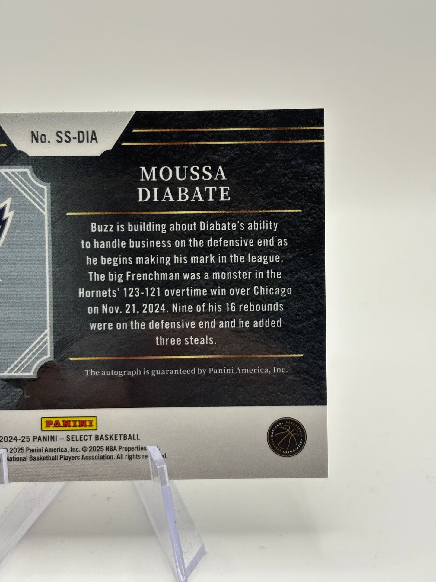 2024-25 Panini Select Moussa Diabate #SS-DIA Green Stars Prizm /49 FRENLY BRICKS - Open 7 Days