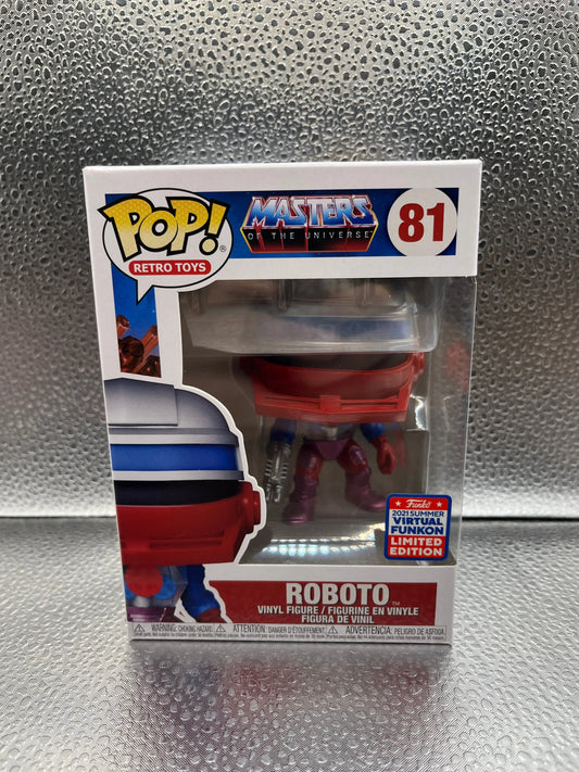 Funko POP Retro Toys - MOTU Roboto #81 (2021 Funkon Summer Exclusive) FRENLY BRICKS - Open 7 Days