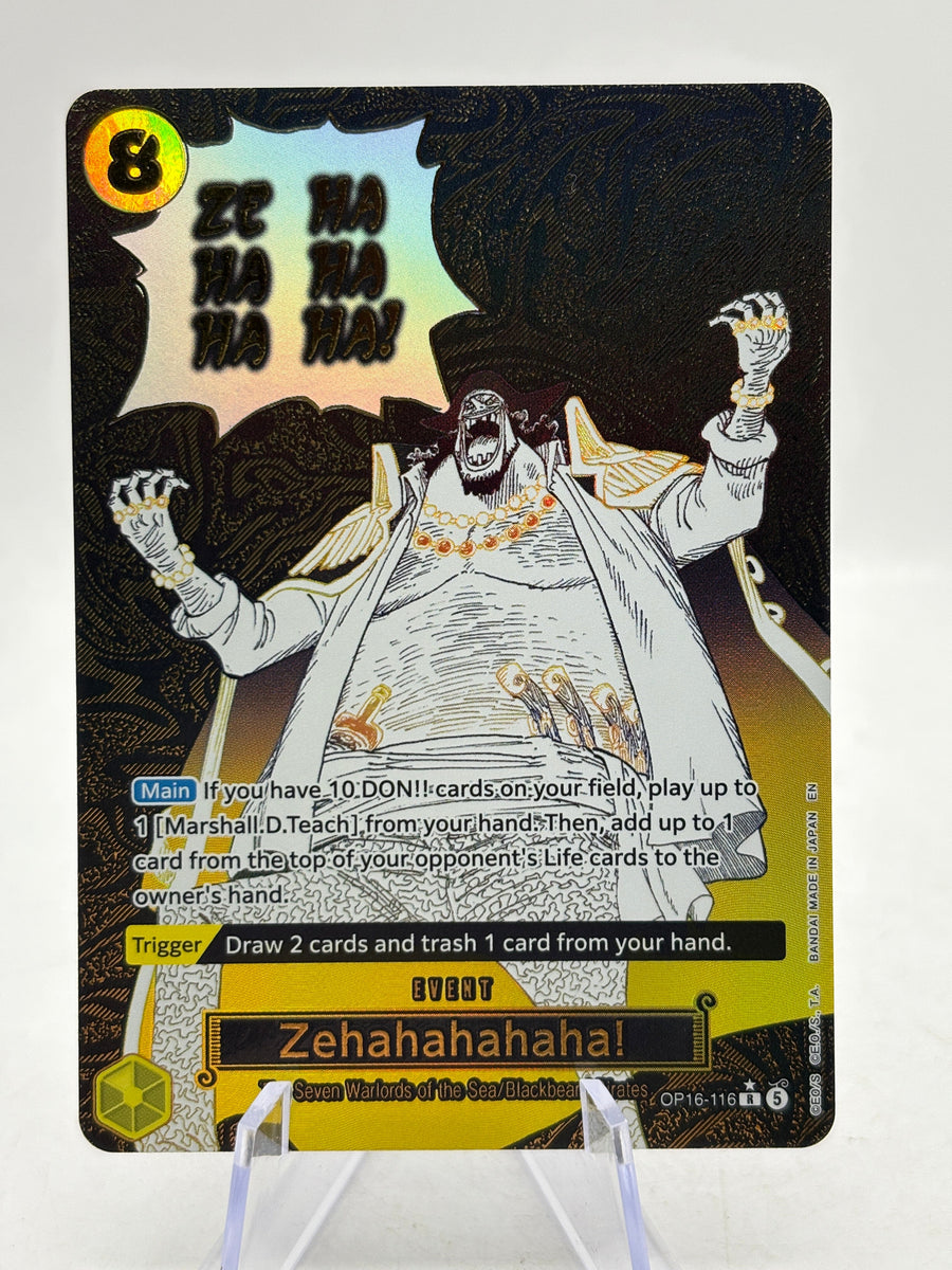 Zehahahahaha! (Alternate Art) One Piece OP16-116 The Time of Battle Foil FRENLY BRICKS - Open 7 Days