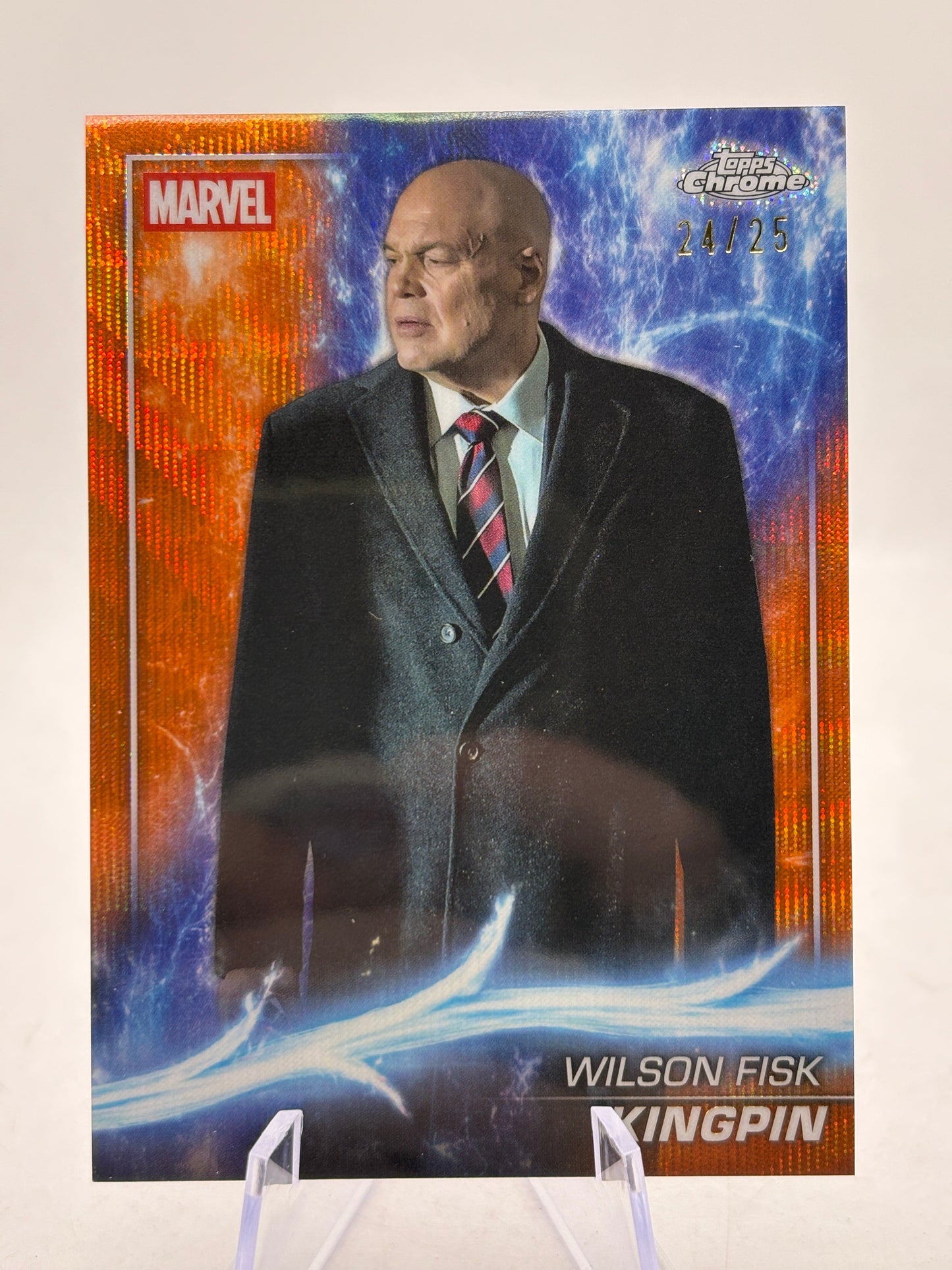 2025 TOPPS CHROME MARVEL STUDIOS KINGPIN WILSON FISK /25 ORANGE WAVE FRENLY BRICKS - Open 7 Days