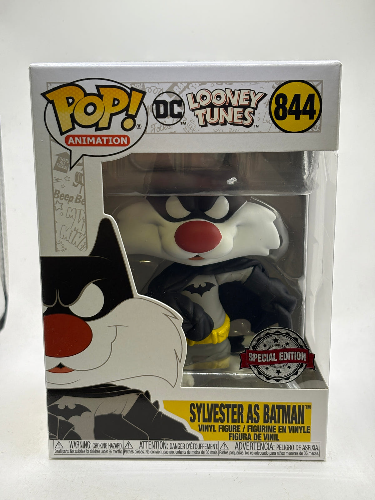 Funko POP! Animation DC Looney Tunes #844 Sylvester as Batman SE Vinyl Figure image 1