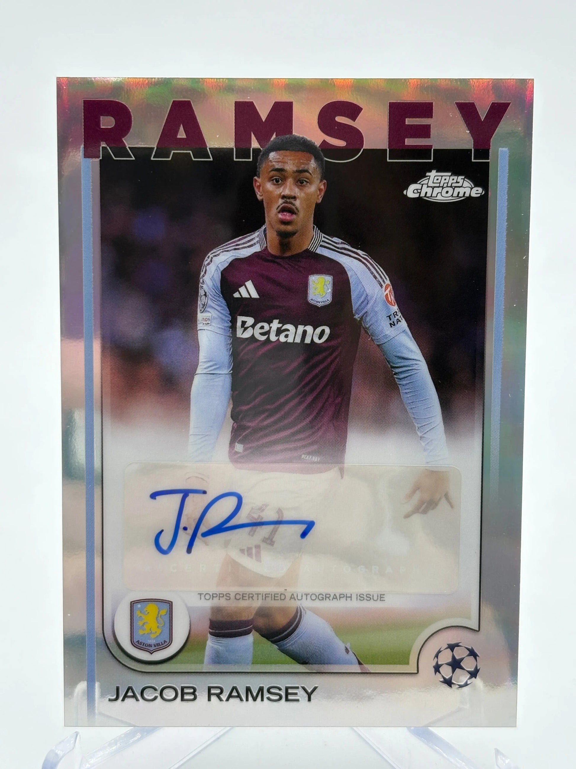 2024-25 Topps Chrome UEFA Club JACOB RAMSEY Chrome Auto Base FRENLY BRICKS - Open 7 Days