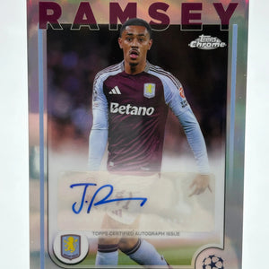 2024-25 Topps Chrome UEFA Club JACOB RAMSEY Chrome Auto Base FRENLY BRICKS - Open 7 Days