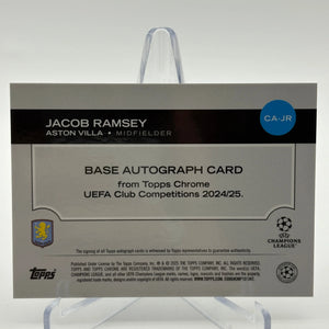 2024-25 Topps Chrome UEFA Club JACOB RAMSEY Chrome Auto Base FRENLY BRICKS - Open 7 Days