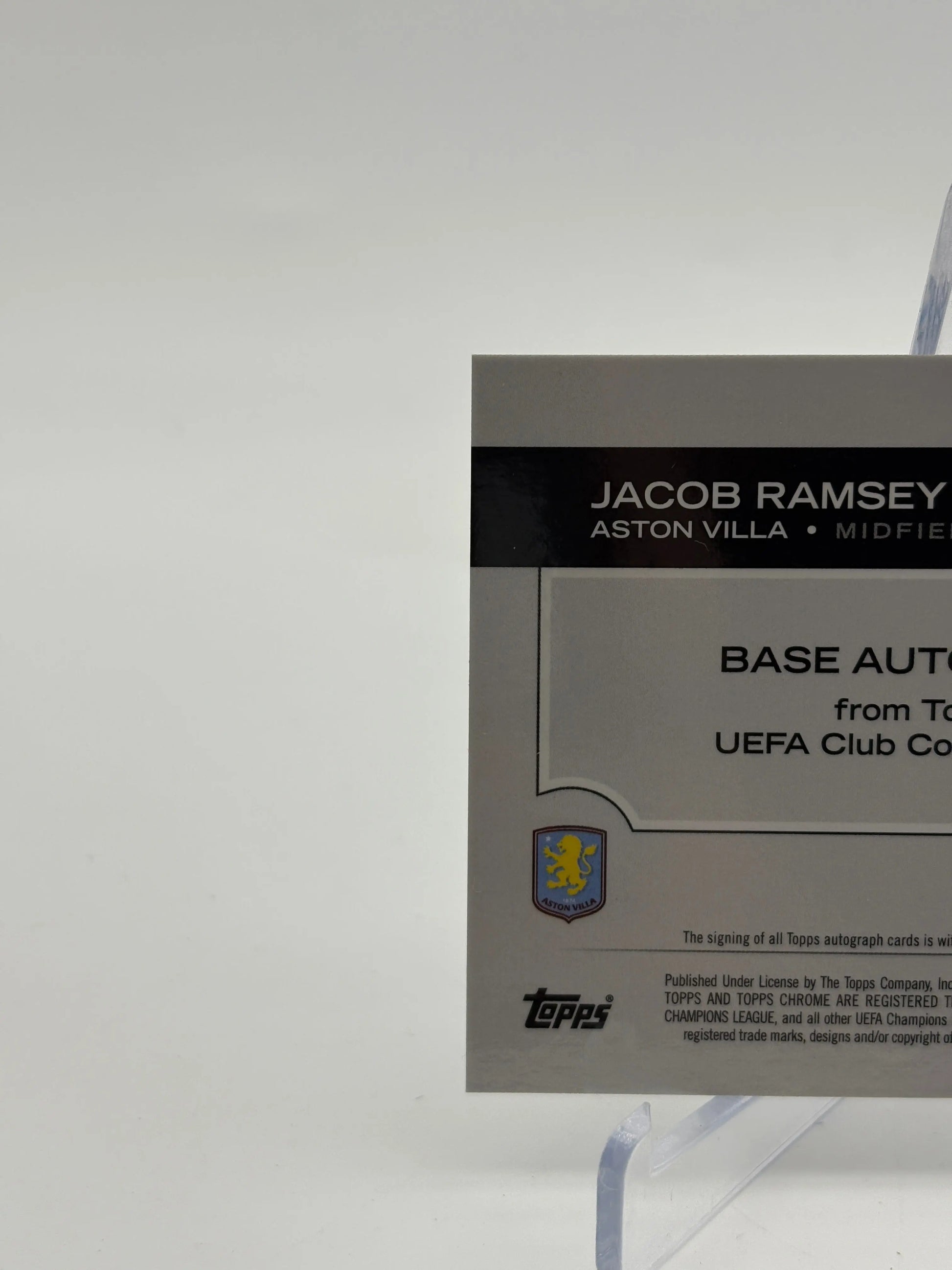 2024-25 Topps Chrome UEFA Club JACOB RAMSEY Chrome Auto Base FRENLY BRICKS - Open 7 Days