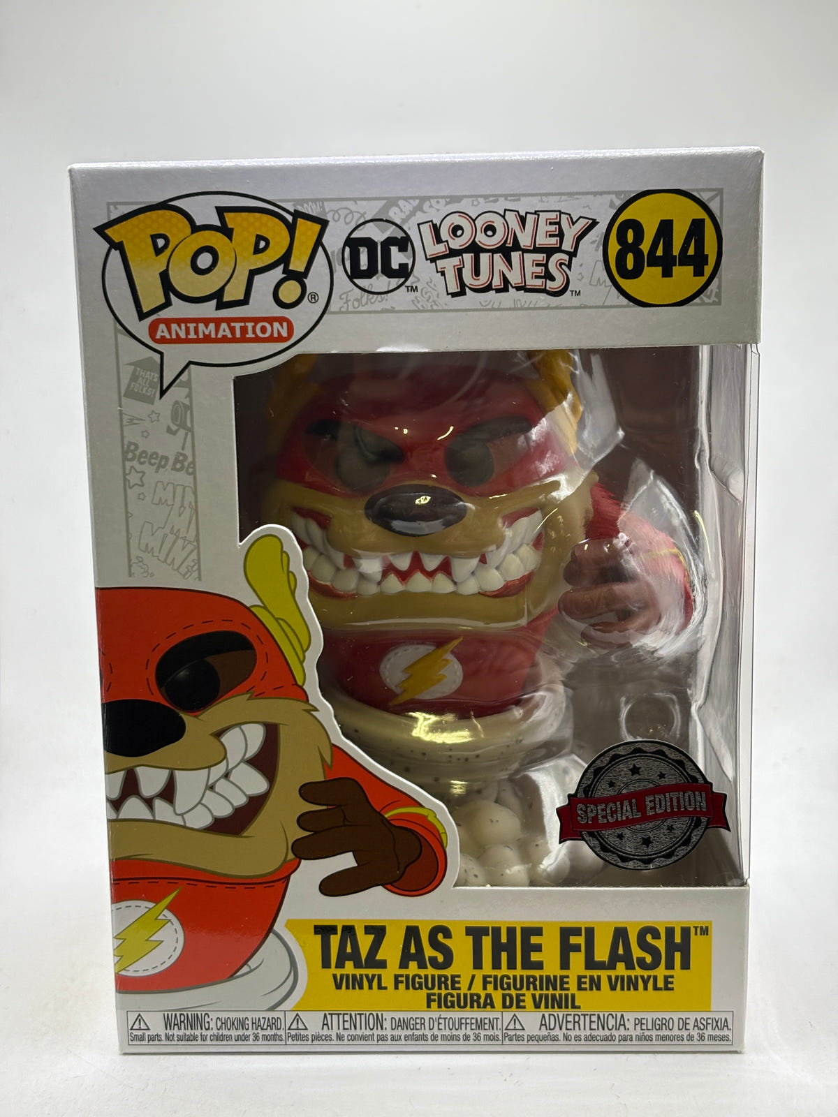 Funko POP! Animation DC Looney Tunes #844 Taz as the Flash SE Vinyl Figure image 1