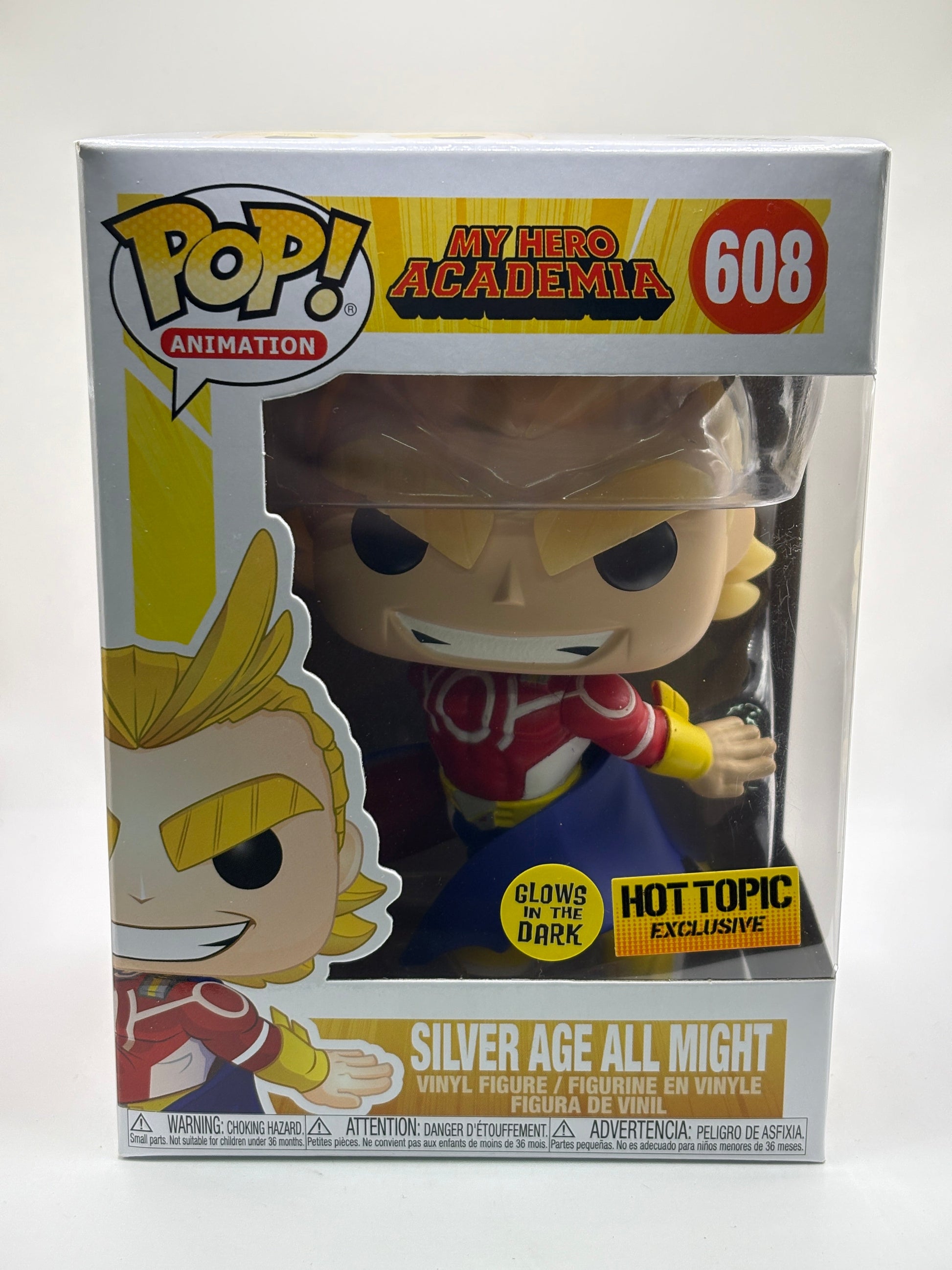 Funko POP! Animation My Hero Academia #608 Silver Age All Might Glow Hot Topic FRENLY BRICKS - Open 7 Days