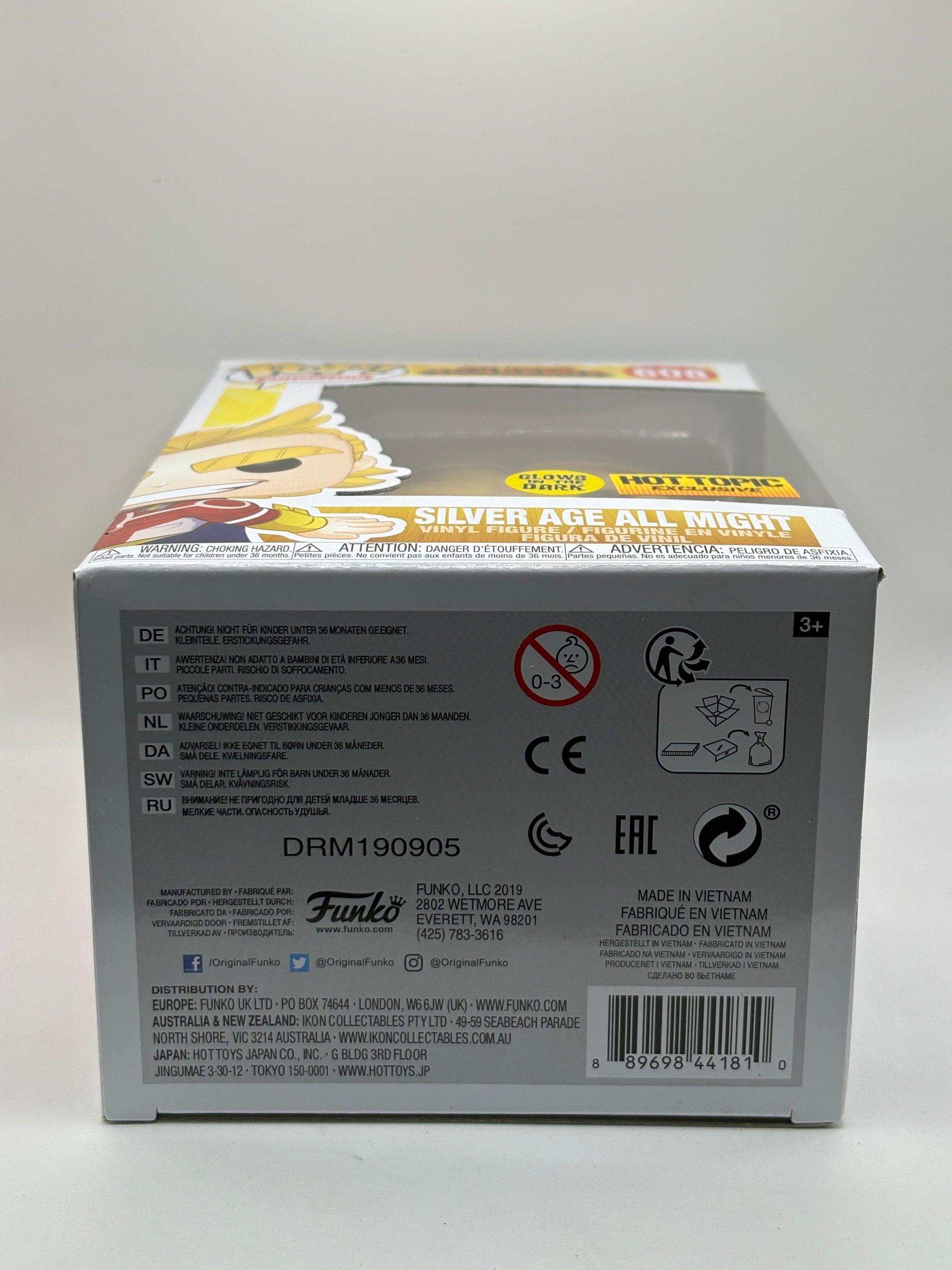 Funko POP! Animation My Hero Academia #608 Silver Age All Might Glow Hot Topic FRENLY BRICKS - Open 7 Days