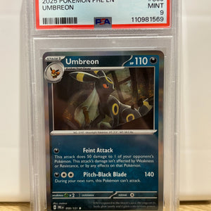 2025 Pokemon Prismatic Evolutions Umbreon 059/131 Holo PSA 9 (2) FRENLY BRICKS - Open 7 Days