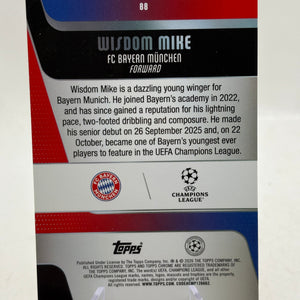 2025-26 Topps Chrome UEFA Wisdom Mike Radiating Rookies SSP Rookie RC SSP #88 FRENLY BRICKS - Open 7 Days