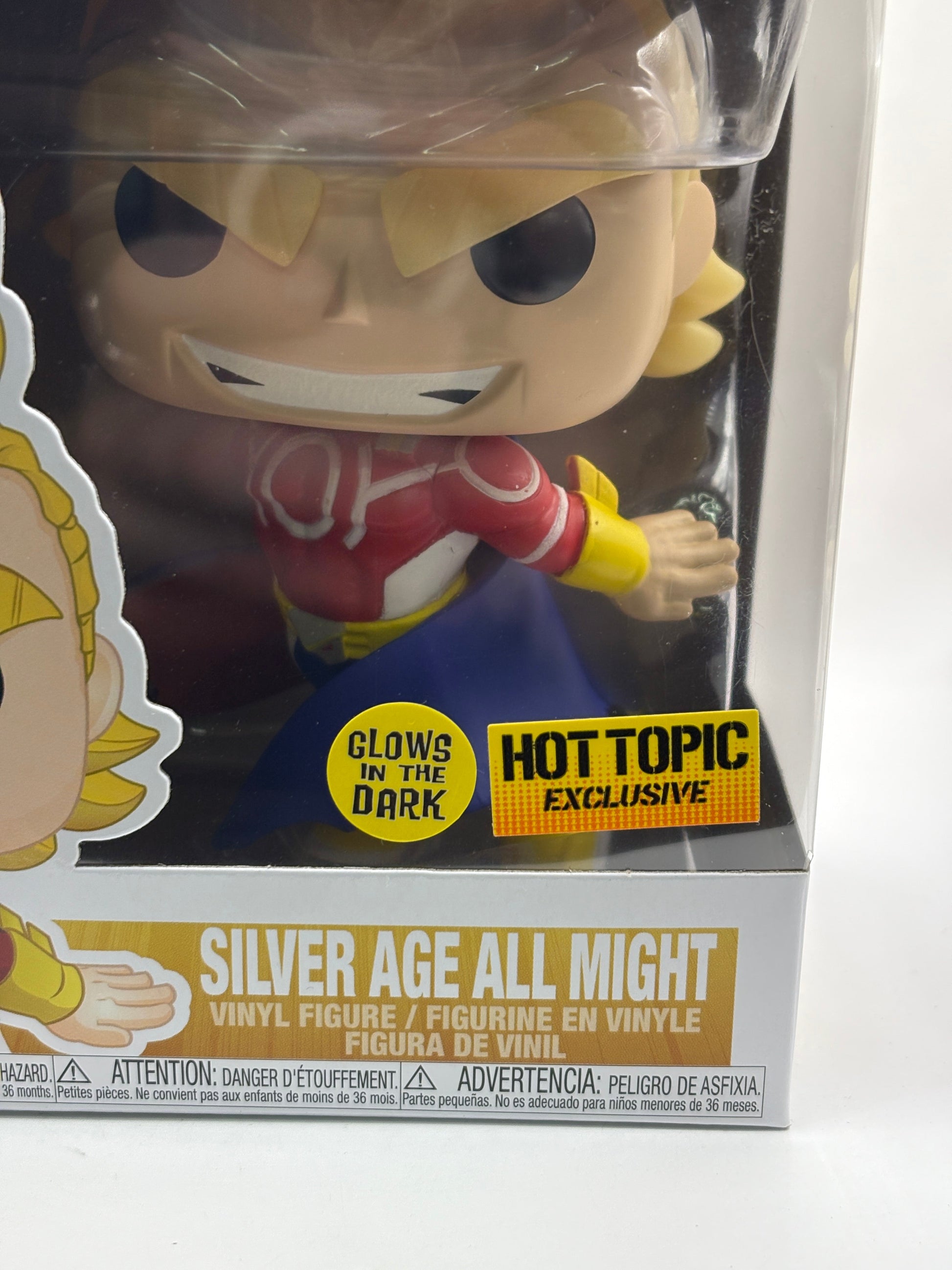 Funko POP! Animation My Hero Academia #608 Silver Age All Might Glow Hot Topic FRENLY BRICKS - Open 7 Days