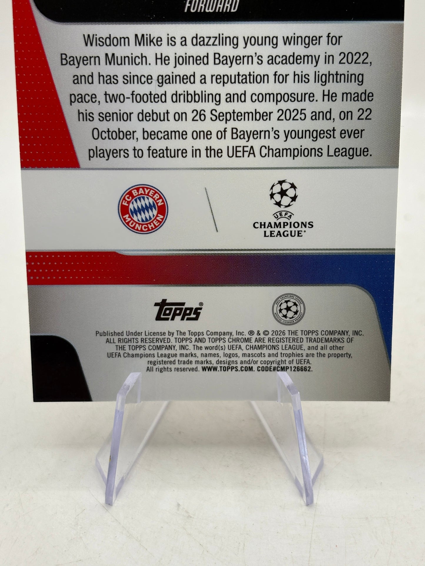 2025-26 Topps Chrome UEFA Wisdom Mike Radiating Rookies SSP Rookie RC SSP #88 FRENLY BRICKS - Open 7 Days