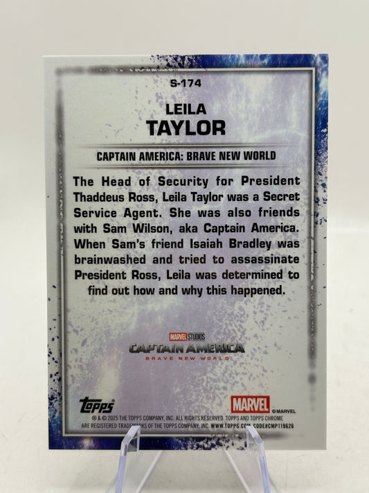 2025 Topps Chrome Marvel Studios Orange Snap Refractor S-174 | Leila Taylor #/25 FRENLY BRICKS - Open 7 Days
