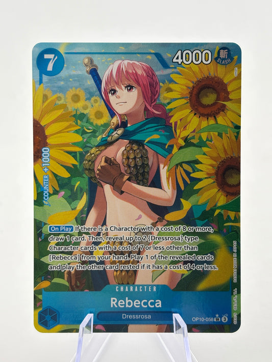 One Piece TCG OP10 - Rebecca OP10-058 SR Alternate Art LP FRENLY BRICKS - Open 7 Days