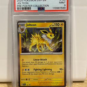 2025 Pokemon Prismatic Poster Collection Promo Jolteon SVP169 PSA 9 (1) FRENLY BRICKS - Open 7 Days