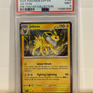 2025 Pokemon Prismatic Poster Collection Promo Jolteon SVP169 PSA 9 (2) FRENLY BRICKS - Open 7 Days