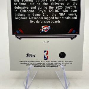 2025-26 Topps Hoops Finals Pursuit Shai Gilgeous-Alexander #FP-86 SP FRENLY BRICKS - Open 7 Days