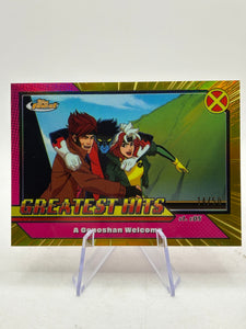 2025 Topps Finest X-Men '97 Greatest Hits Gold #GH7 A Genoshan Welcome /50