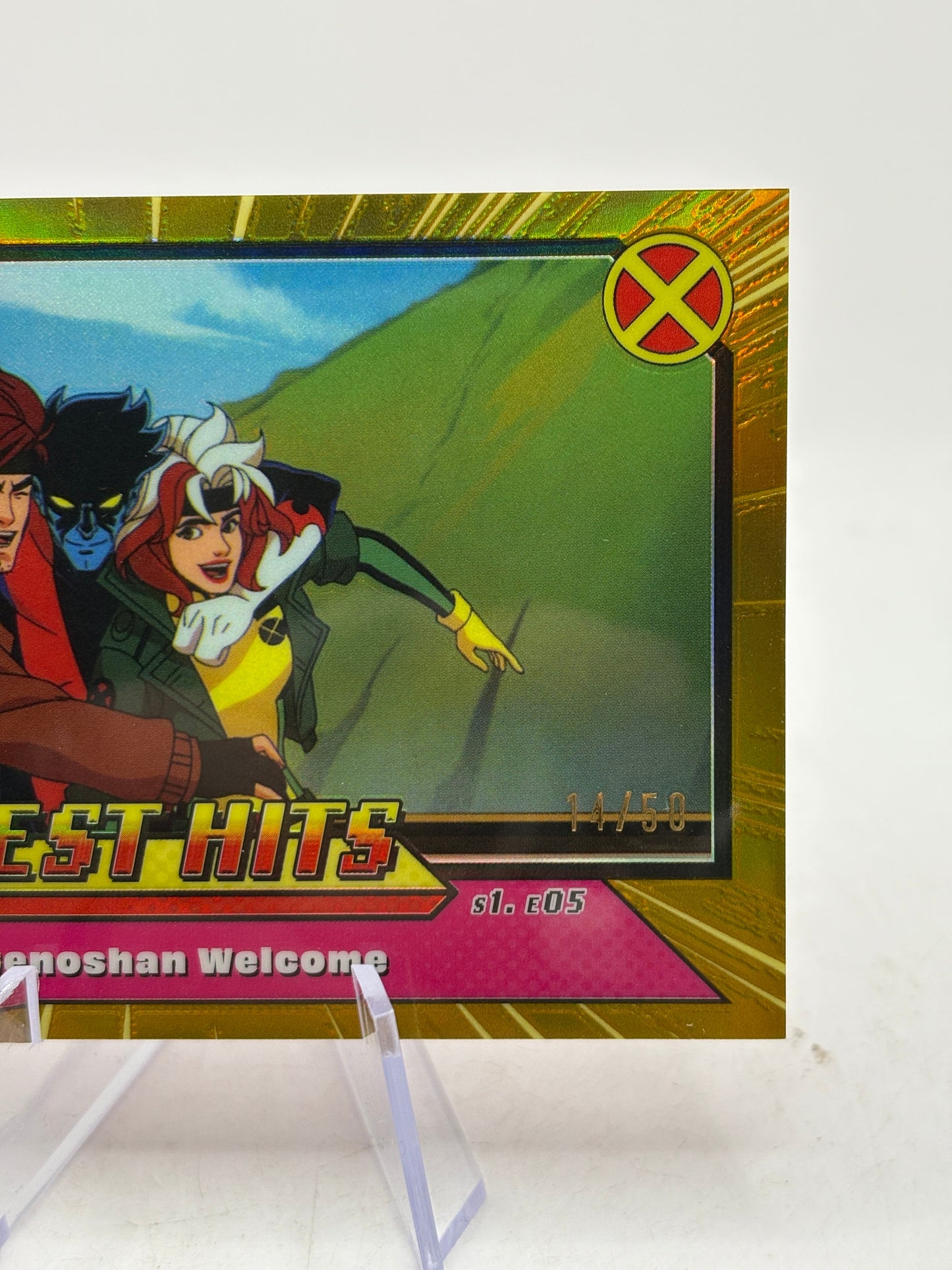 2025 Topps Finest X-Men '97 Greatest Hits Gold #GH7 A Genoshan Welcome /50 FRENLY BRICKS - Open 7 Days
