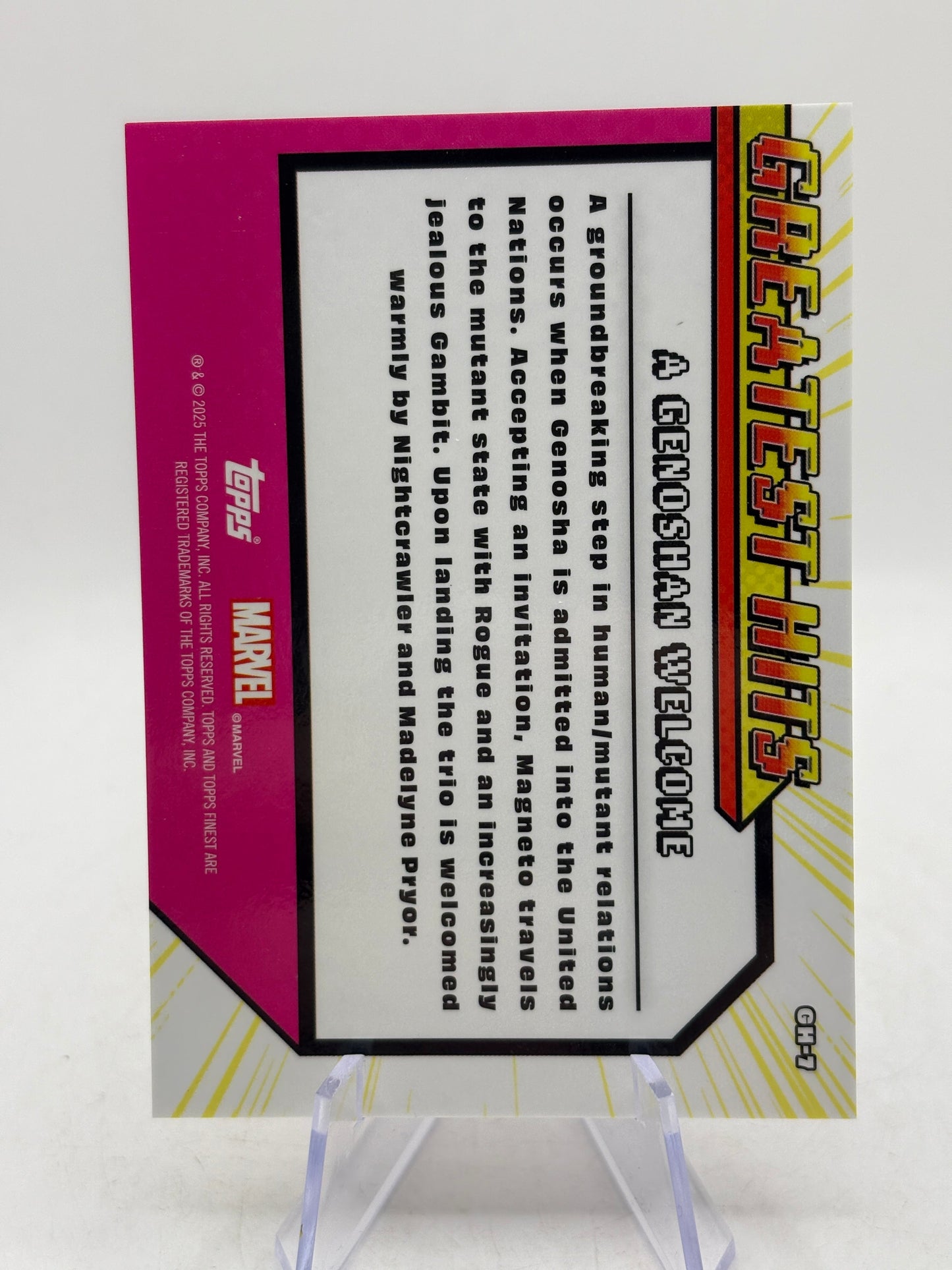 2025 Topps Finest X-Men '97 Greatest Hits Gold #GH7 A Genoshan Welcome /50 FRENLY BRICKS - Open 7 Days