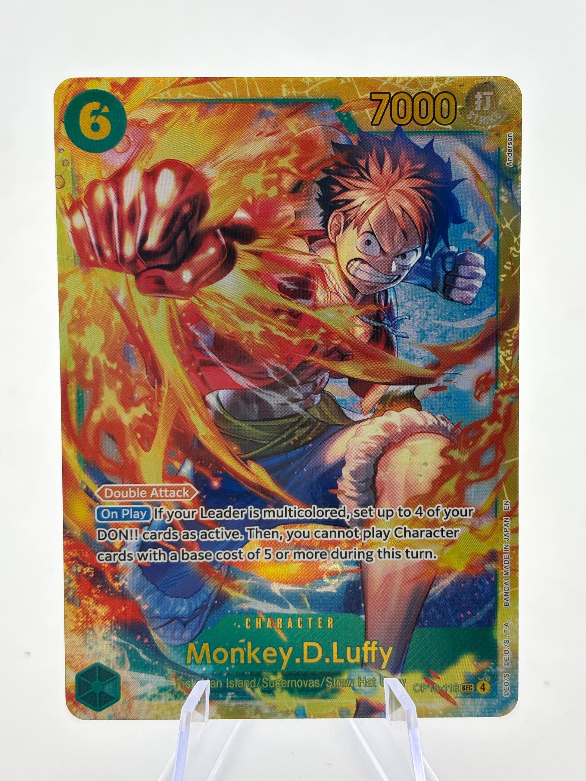 One Piece TCG OP13 - Monkey.D.Luffy OP13-118 Secret Rare LP FRENLY BRICKS - Open 7 Days