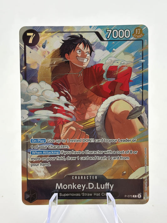 One Piece TCG Promos - Monkey.D.Luffy P-075 Promo Best Selection LP FRENLY BRICKS - Open 7 Days