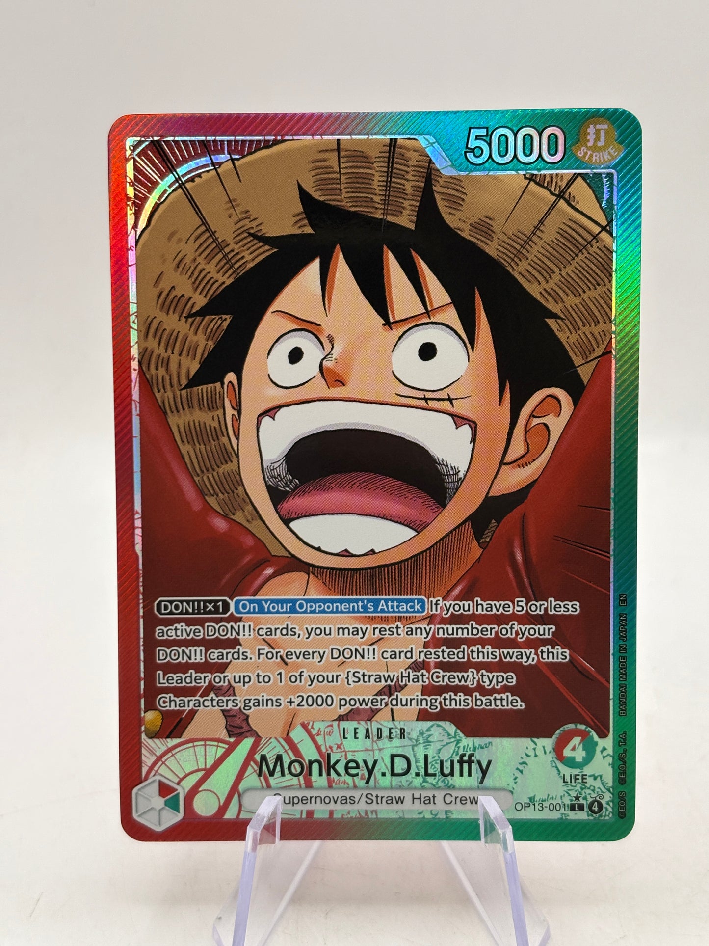 One Piece TCG OP13 - Monkey D Luffy OP13-001 Leader Alt Art