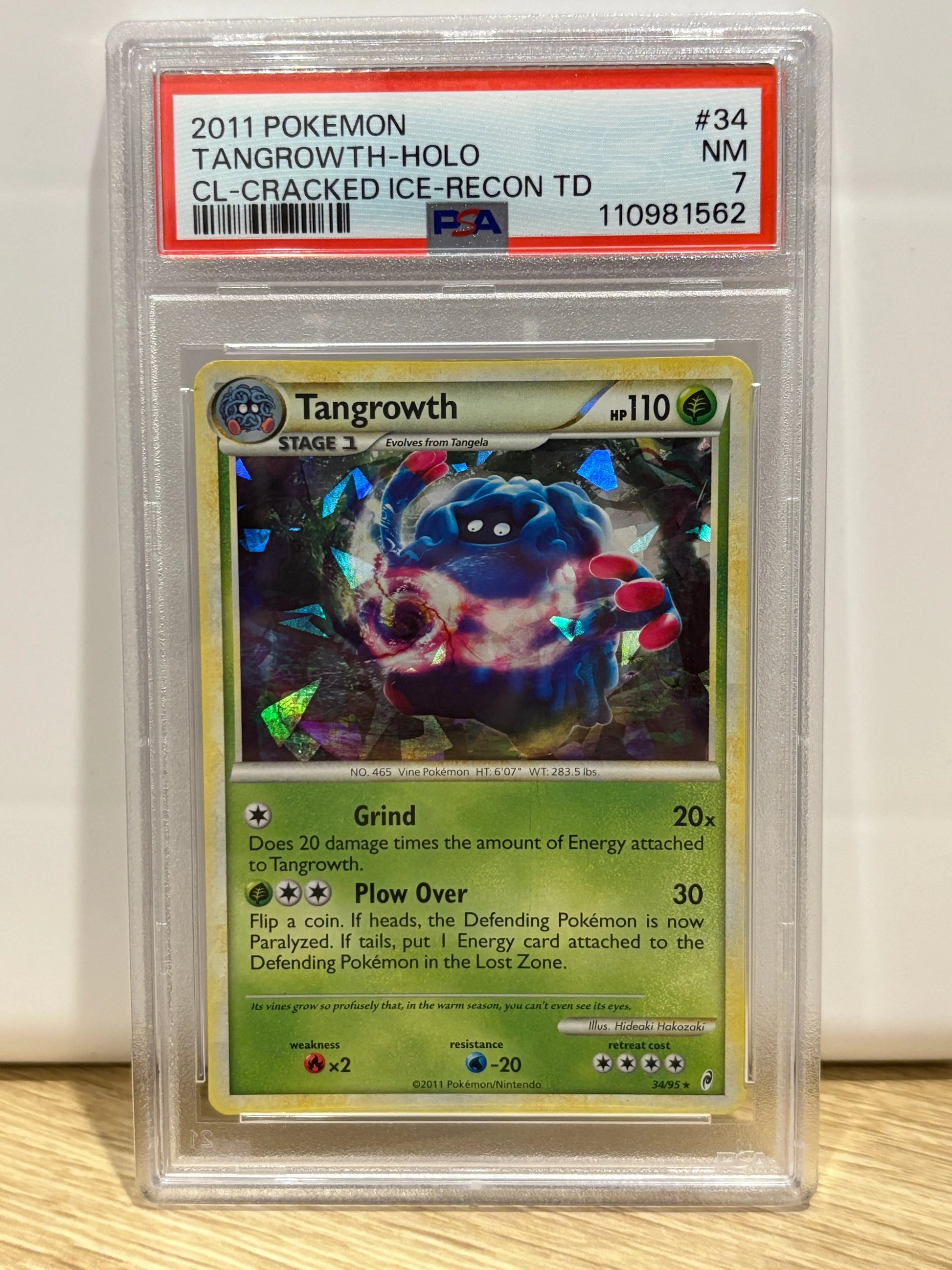 2011 Pokemon Cracked Ice Holo Tangrowth 34/95 PSA 7 FRENLY BRICKS - Open 7 Days