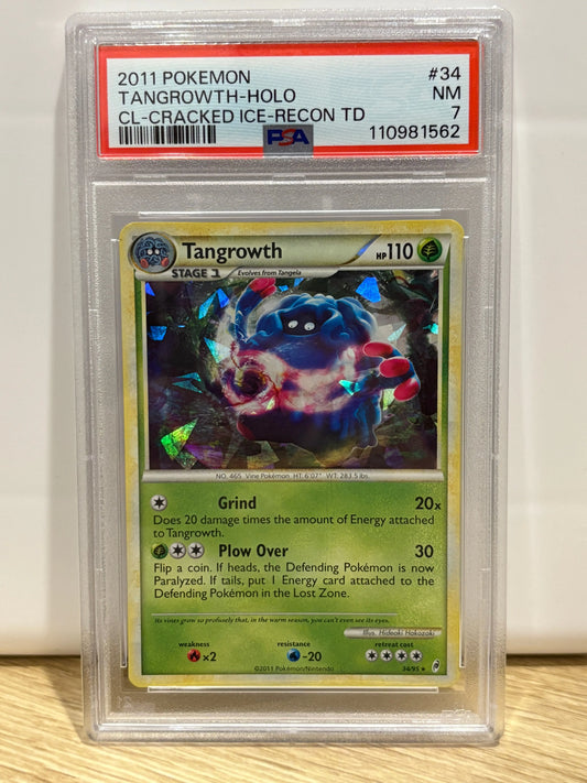 2011 Pokemon Cracked Ice Holo Tangrowth 34/95 PSA 7 FRENLY BRICKS - Open 7 Days